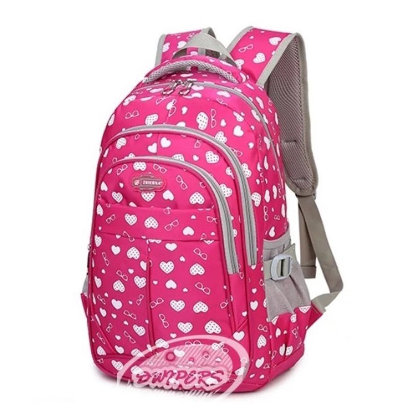Tas Ransel Sekolah love love polka for a queen stuff SD SMP SMA KULIAH Travel Bag PRINT LOVE
