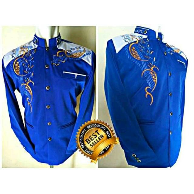 Jasko / jaskoko bordir / biru kombi putih