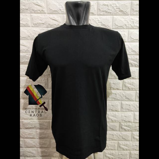 Kaos Polos / Baju Polos HITAM Cotton Combed 30s Premium