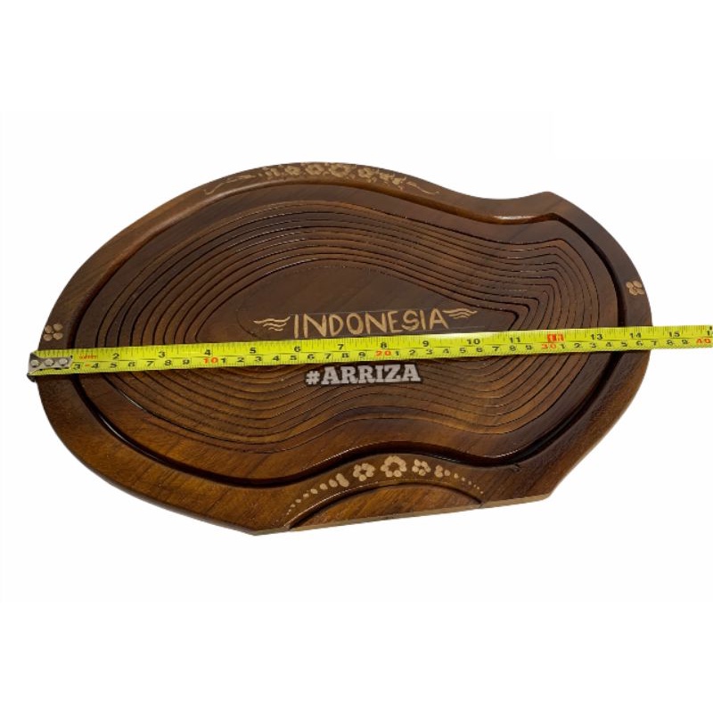 Tempat Buah Kayu Jati Model Spiral