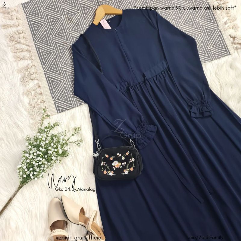 Gamis Syari Manalagi.id Murah-Navy