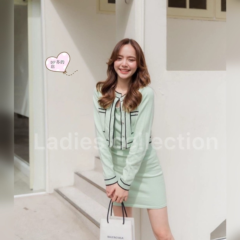 Dress knit korea List Cardi | Dress korea list | Korea mini dress