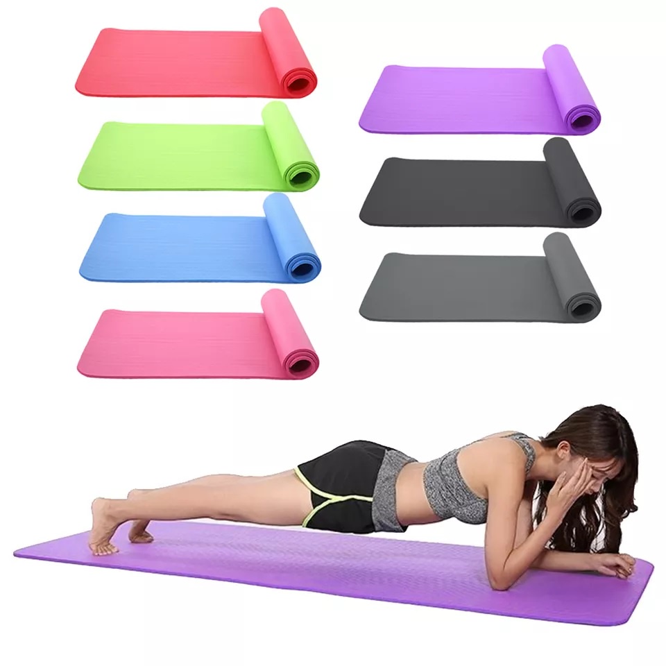 VIDICI Matras Yoga 8MM /10MM BONUS TALI STRAP!!! MATRAS YOGA ALAS SENAM MAT TEBAL OUTDOOR INDOOR TERMURAH