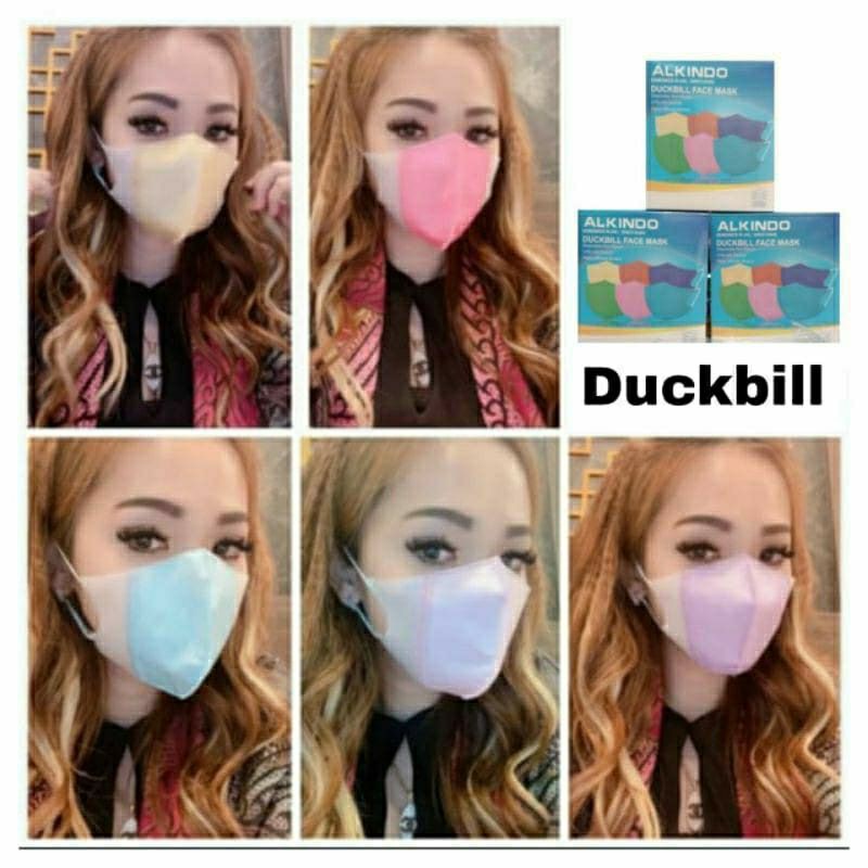 Masker duckbill warna warni