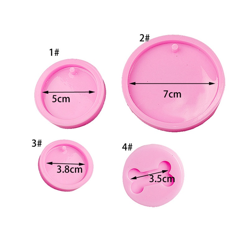 Hbid Cetakan Resin DIY Bentuk Bulat Bahan Silikon Untuk Liontin / Gantungan Kunci
