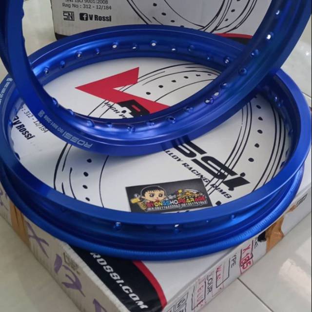 Velg rossi biru ring 17 ukuran lebar 185 215
