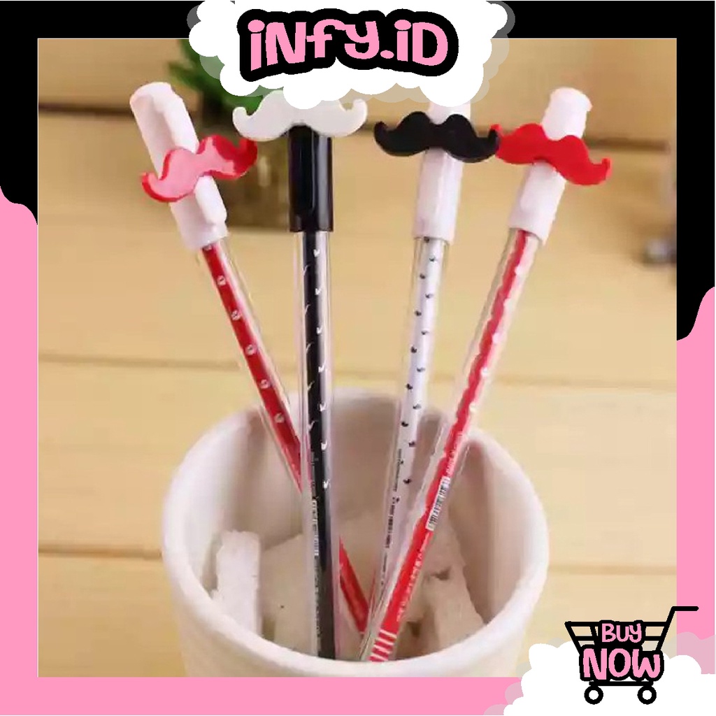 

INFY - Pulpen Gel Super Hero Pena Animal Tutup Mata Pulpen Kumis S038