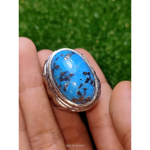natural pirus Persia urat perak antik top HQ