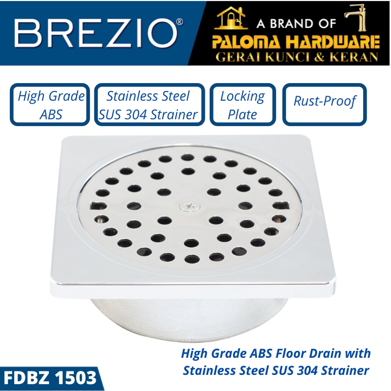 Floor Drain Brezio FDBZ 1503 Lubang Saringan Air Lantai Mandi