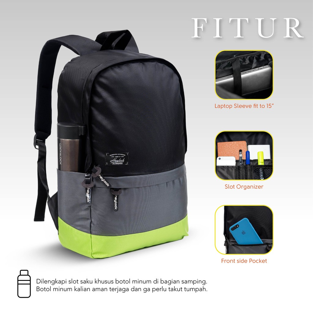 [BISA COD] Tas Ransel Pria Backpack Traveling Outdoor Punggung Ransel Laptop Kuliah Cowok Sekolah