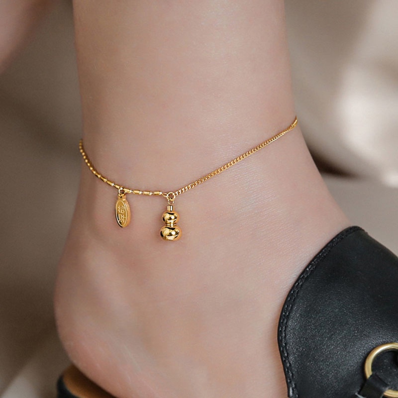 Gelang Kaki Rantai Lapis Emas Untuk Wanita