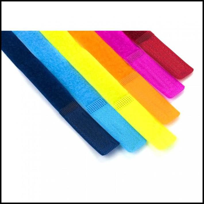 

Kabel Klip Multiwarna Cable Clips Velcro Tape 6Pcs Warna Acak