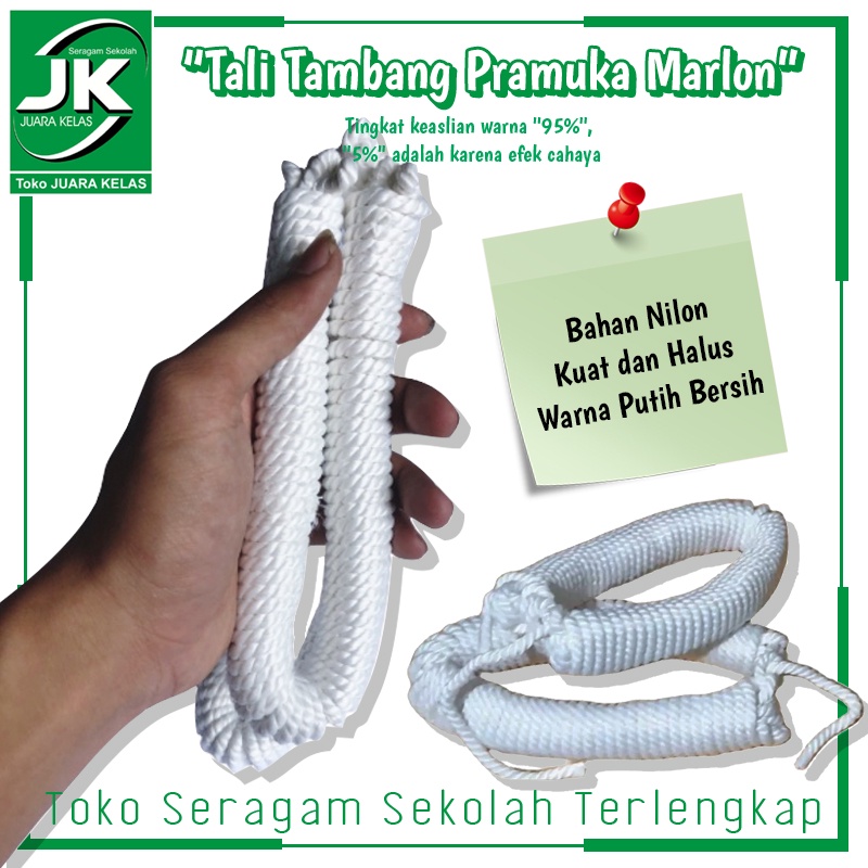 

[Toko Juara Kelas] Tali Tambang Pramuka Marlon 5 dan 10 Meter Tali Serat Nilon / Nylon - Tali Pramuka - Perlengkapan Pramuka SD SMP SMA