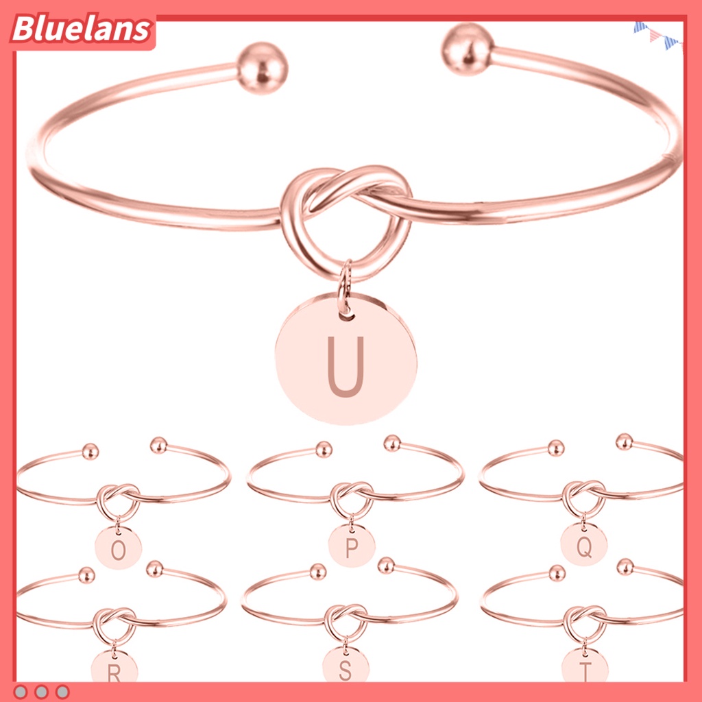 Bluelans Bracelet Opening Knotted Heart Shape Alloy Stylish Bangle for Women