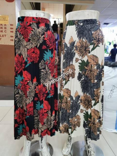 Rok payung flower //maxmara skirt//prisket//motif bunga bangkok import