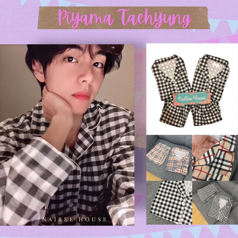 Piyama Taehyung BTS V/ Pajamas KPOP Taehyung/ Piyama Import Korea