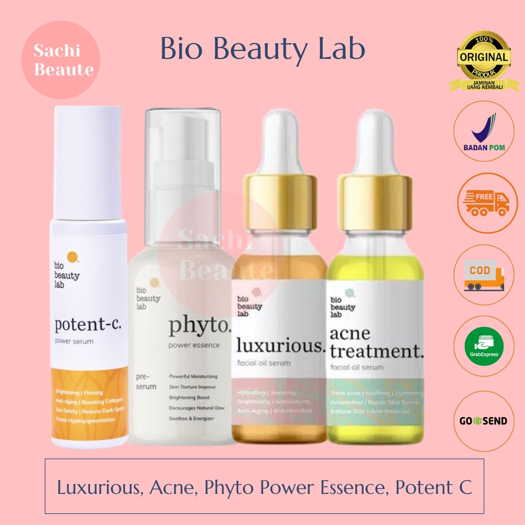 Bio Beauty Lab Luxurious Acne Treatment Facial Oil Serum Phyto Power Essence Potent C Vitamin C 5ml 10ml 20ml 50ml