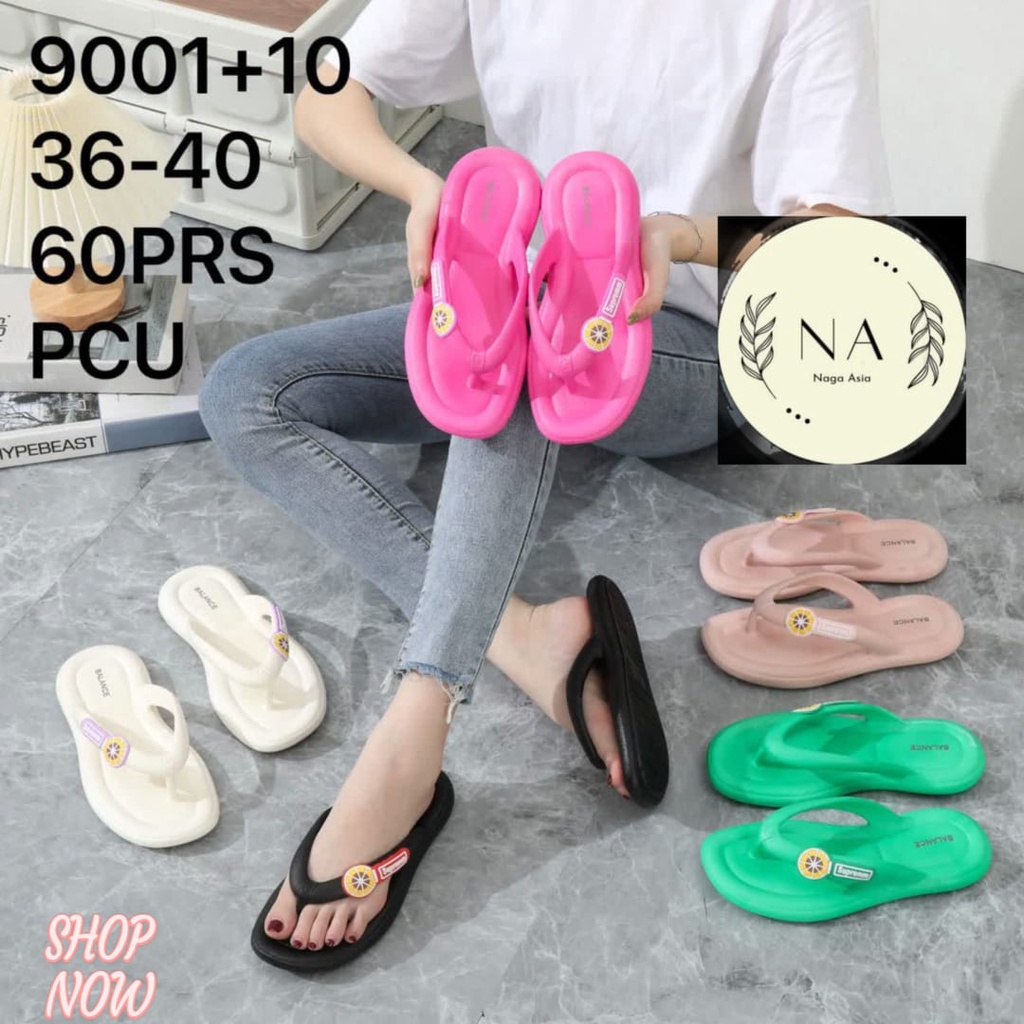 Sandal Wanita Kekinian 9001+10 36-40/sandal jepit model terhits