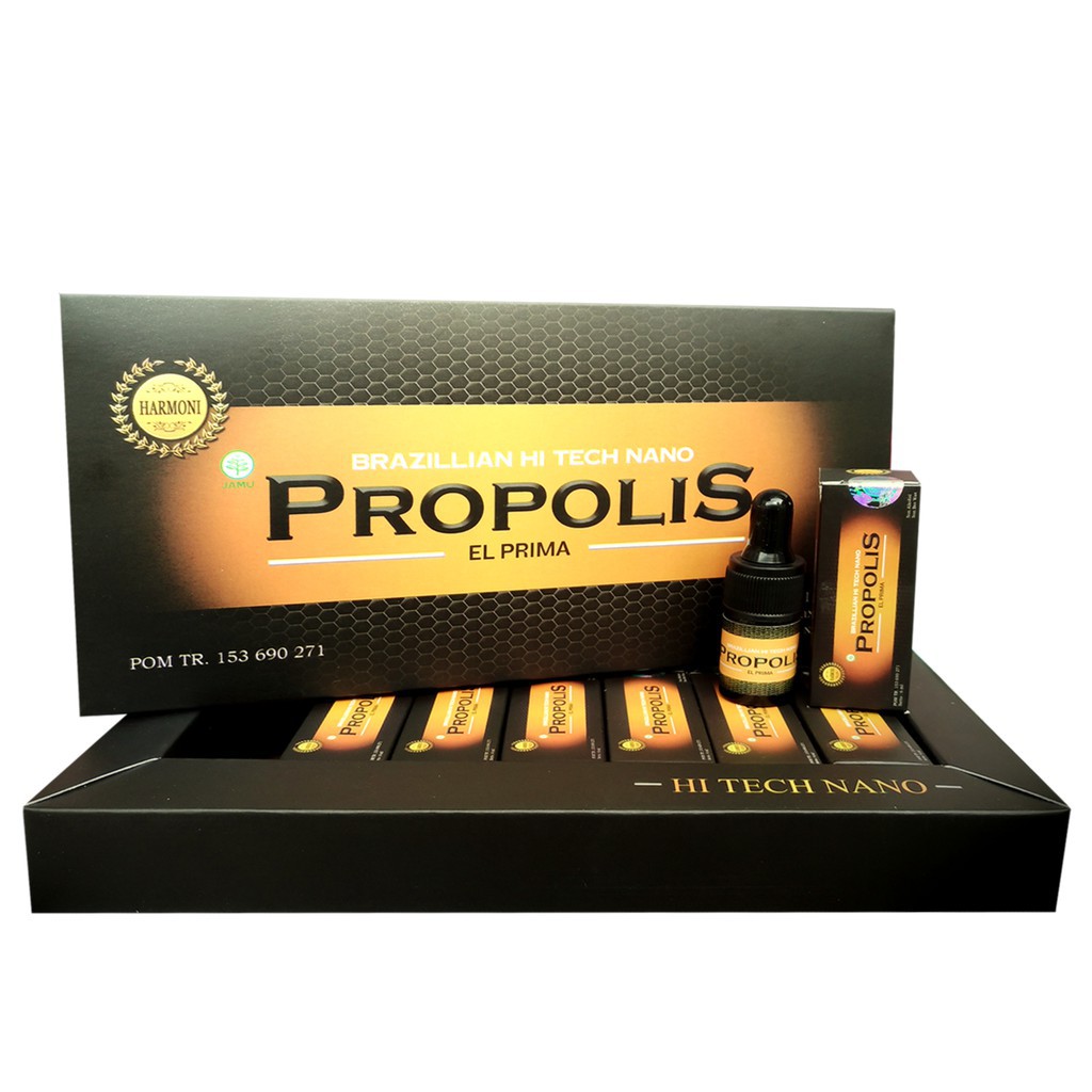 Propolis HiTech Nano Brazillian Harmoni 100% Original Per Box berisi 7 botol