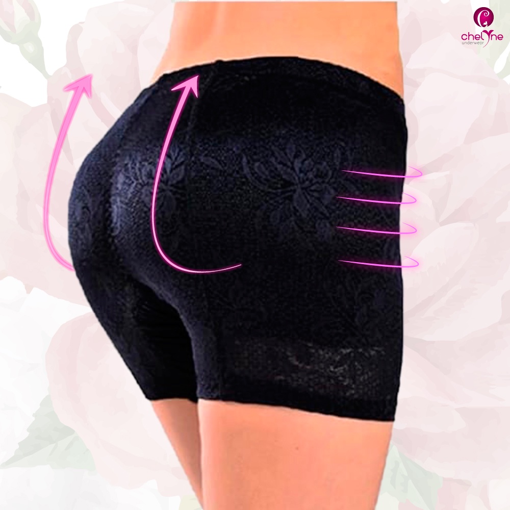 Short Chelyne Korset Pantat Busa Highwaist V505 - Full Brukat Paris