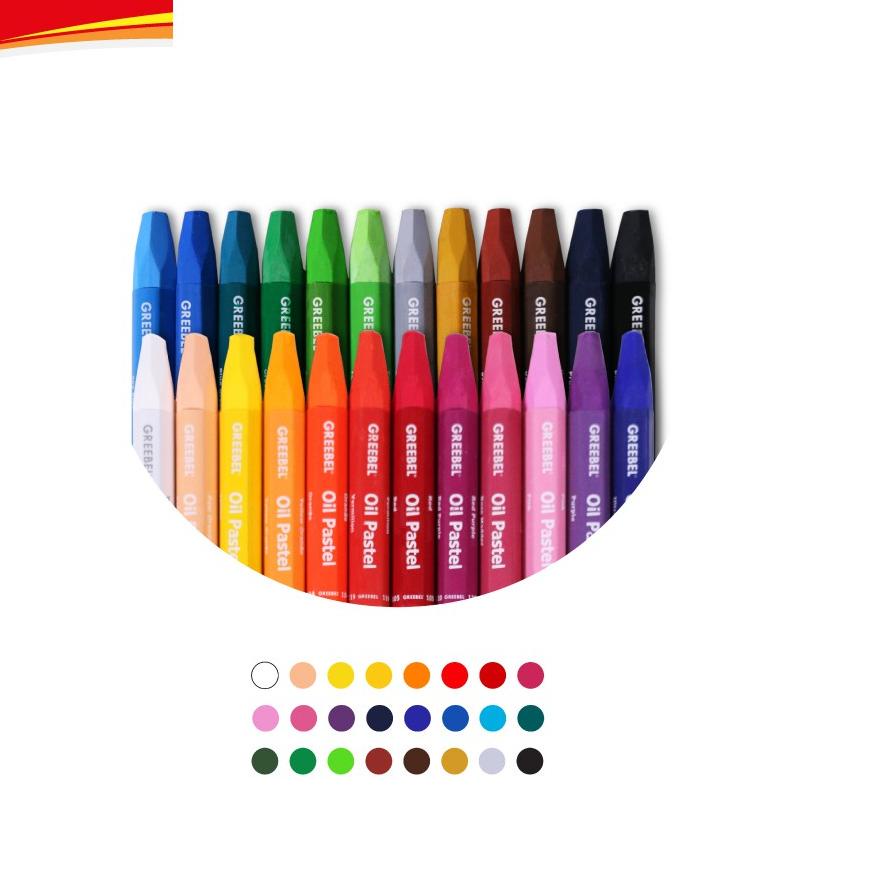 

New! GREEBEL Crayon/Krayon Kids Oil Pastel 24 Warna .,