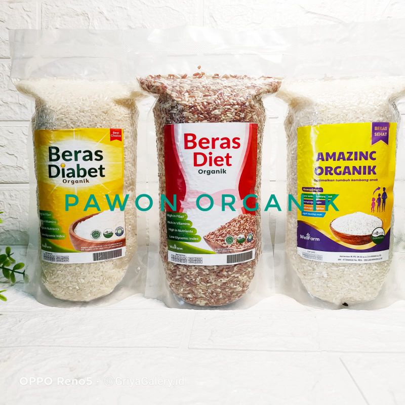 Well Farm Organik Beras Diet , Beras Diabet , AmaZINC rice 1kg