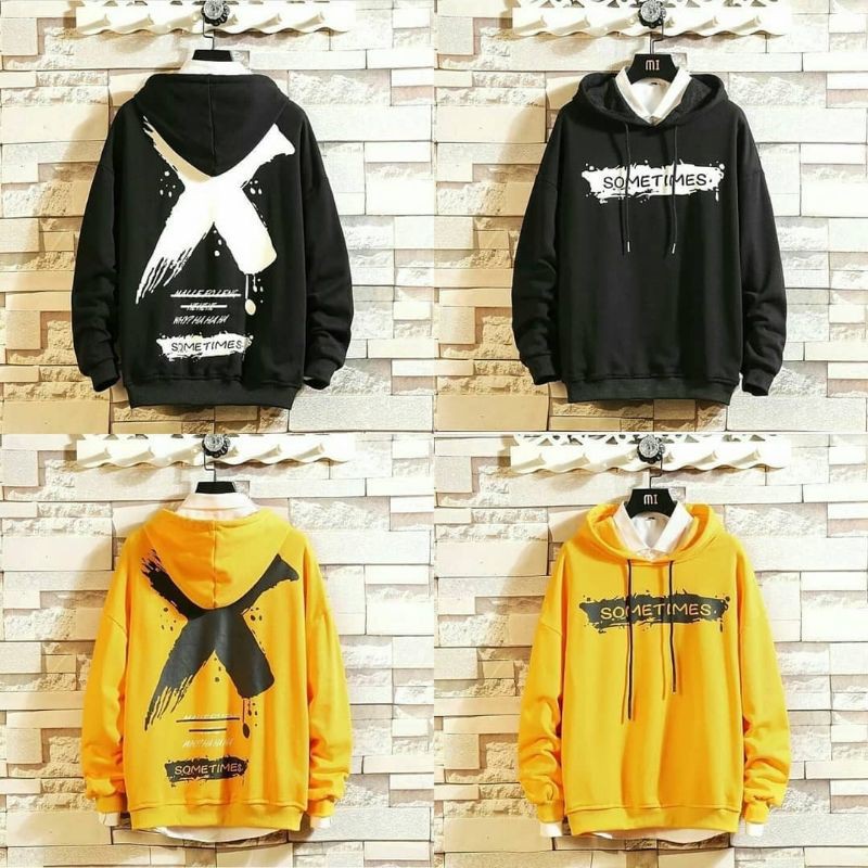 Sweater Hoodie Pria SOMETIMES Terlaris Bisa Bayar Di Tempat