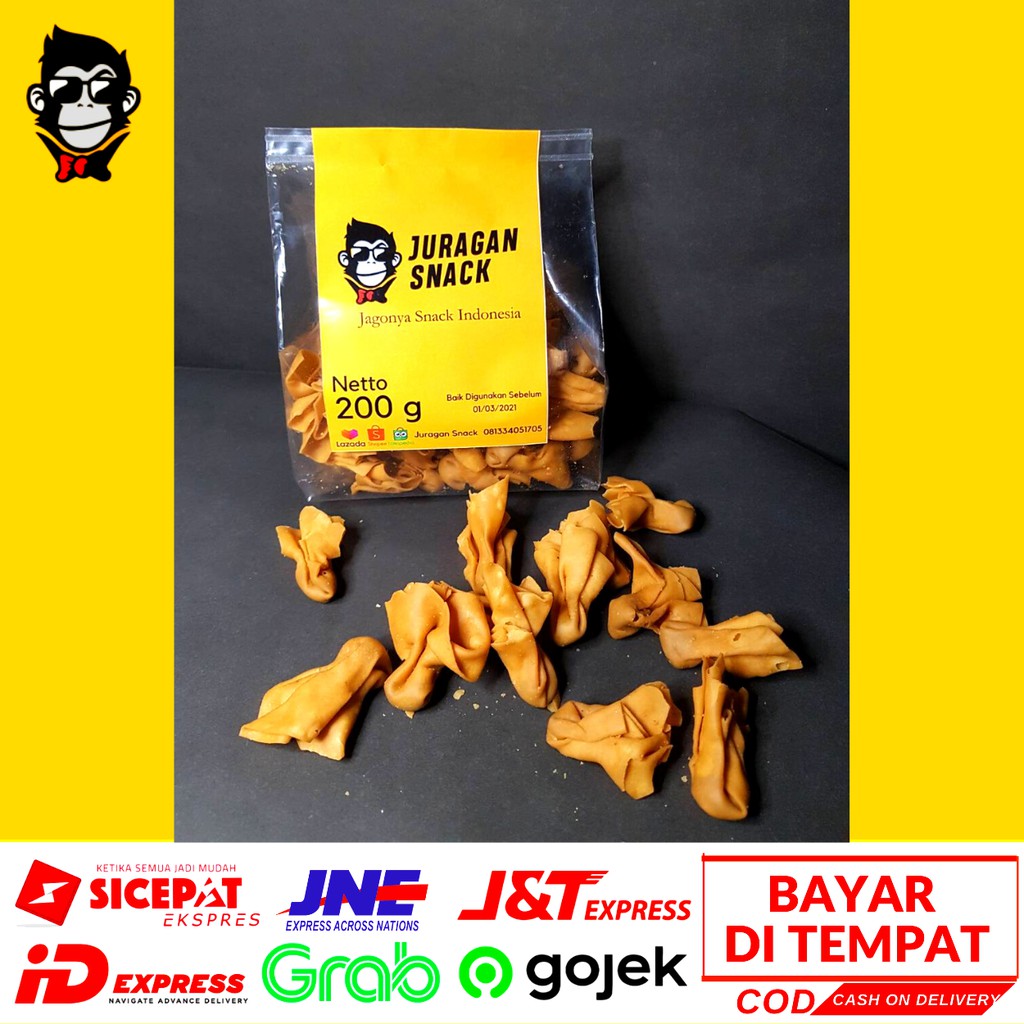 

PANGSIT GORENG ABON Makanan Ringan Camilan Jajanan Snack Keripik Pangsit Goreng isi Abon 200 g