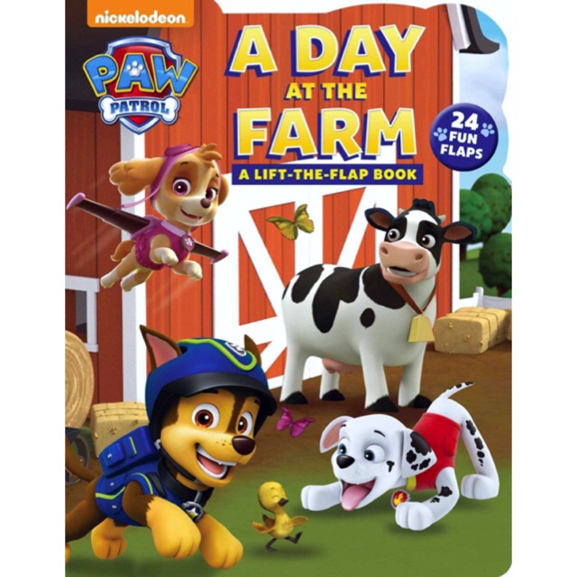 Nickeledeon Paw Patrol A Day At The Farm A Lift-the-Flap Board Book (24 Fun Flaps)