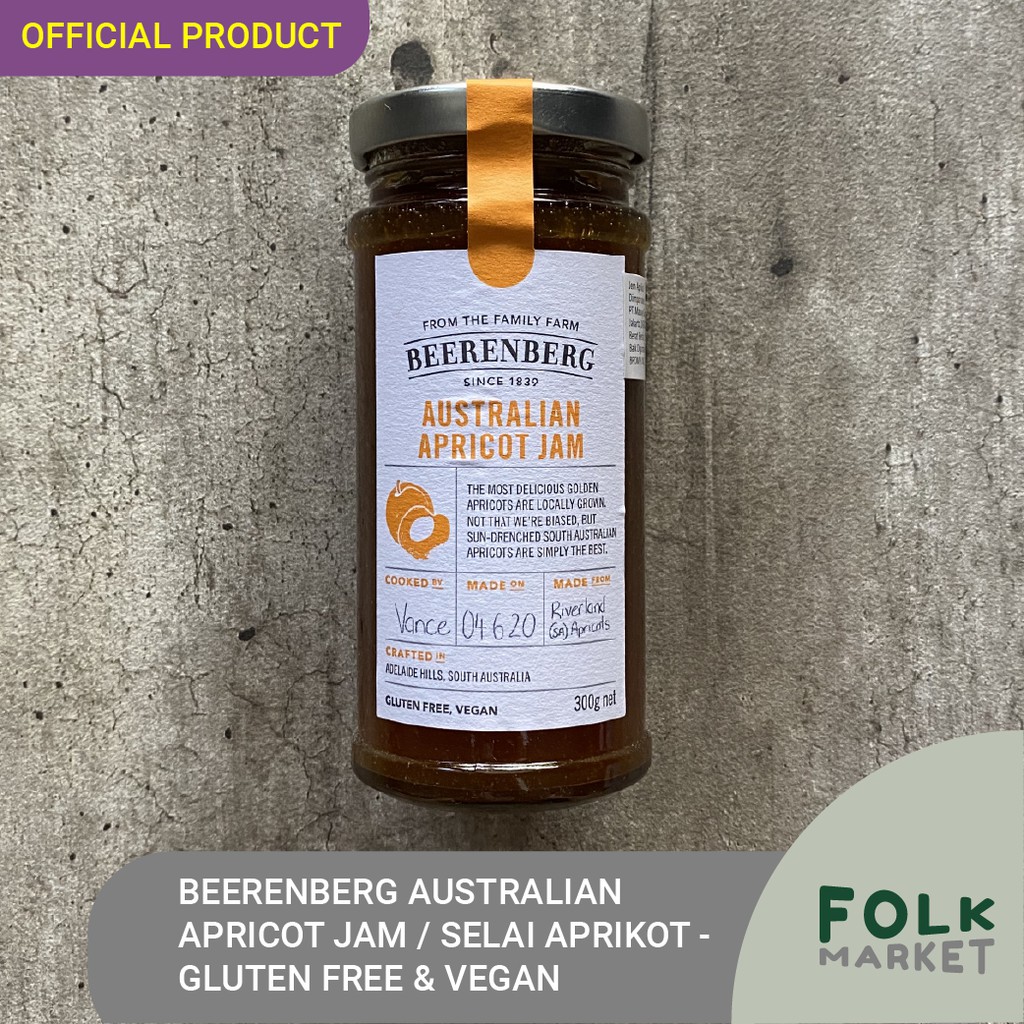 

BEERENBERG Australian Apricot Jam / Selai Aprikot 300 gr - Gluten Free & Vegan