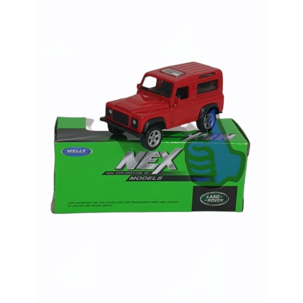 Welly Nex 1:60 Land Rover Defender Merah