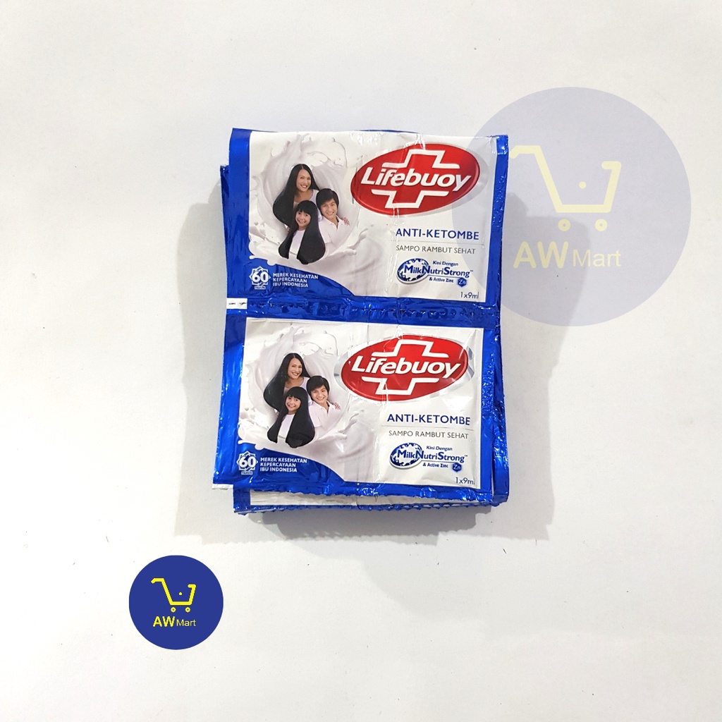 LIFEBUOY SHAMPOO 12 SACHET X 9 ML RENCENG - KUAT BERKILAU &amp; ANTI KETOMBE