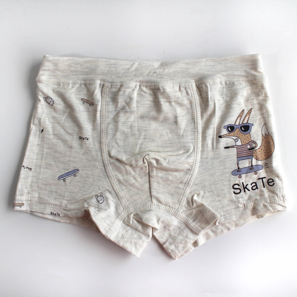RANDOM Celana Dalam boxer anak laki laki bahan katun import isi 4 pcs dengan ziplock pouch Boxer anak laki