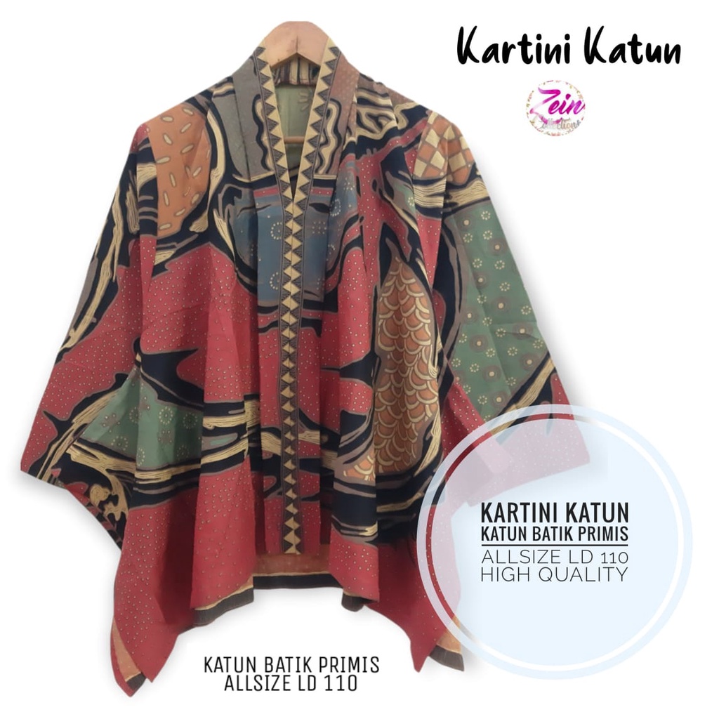 Kartini katun blouse batik solo atasan kerja