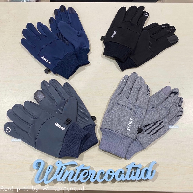 Sarung tangan pria winter gloves men import hangat thermal naik gunung bromo cowok sport