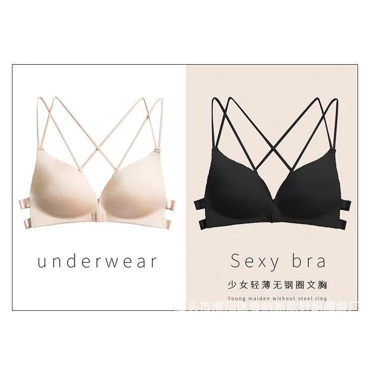 Bra Wanita Model One-Piece dengan Bahan Tipis dan Bergaya Sexy Korea