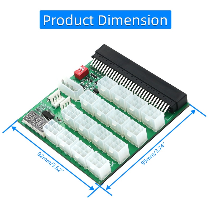 Papan Power Supply GPU / PSU Ethereum ETH BTC Mining 12V 16x6 Pin