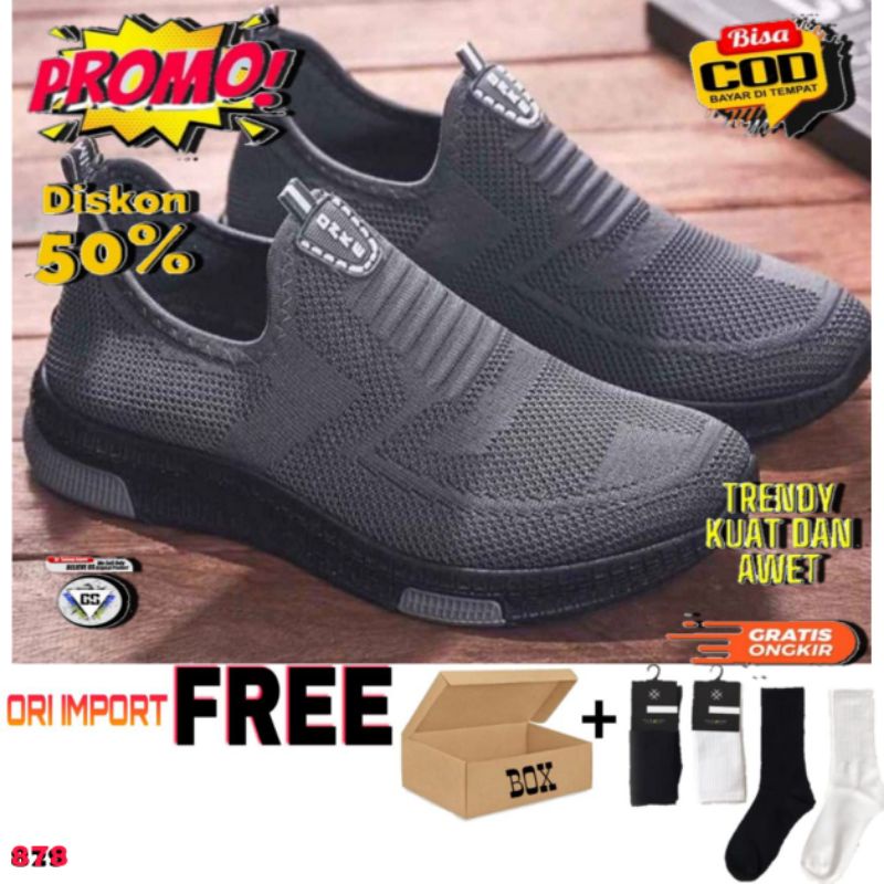 Sepatu pria terkini sepatu pria slip on ONKE 878