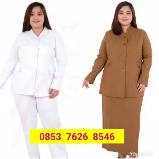 Baju seragam blazer pemda dinas pdh guru perawat uk besar jumbo big size