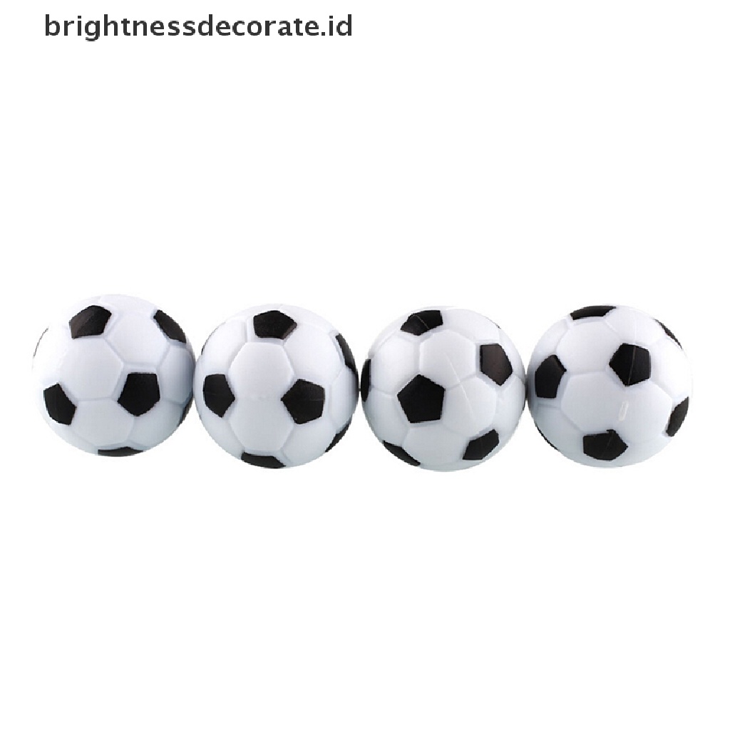 4 Pcs Bola Foosball Bahan Plastik Warna Hitam Dan Putih Ukuran 32mm Untuk Kaki Bayi