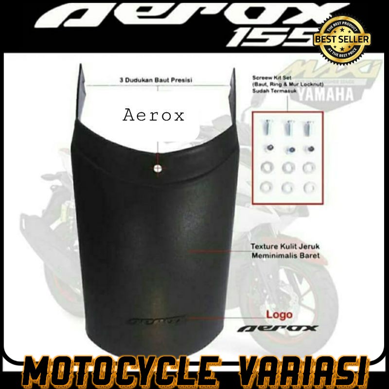 Sambungan spakbor Aerox 155 MufFlap Spakbor depan New Aerox Connected NVX