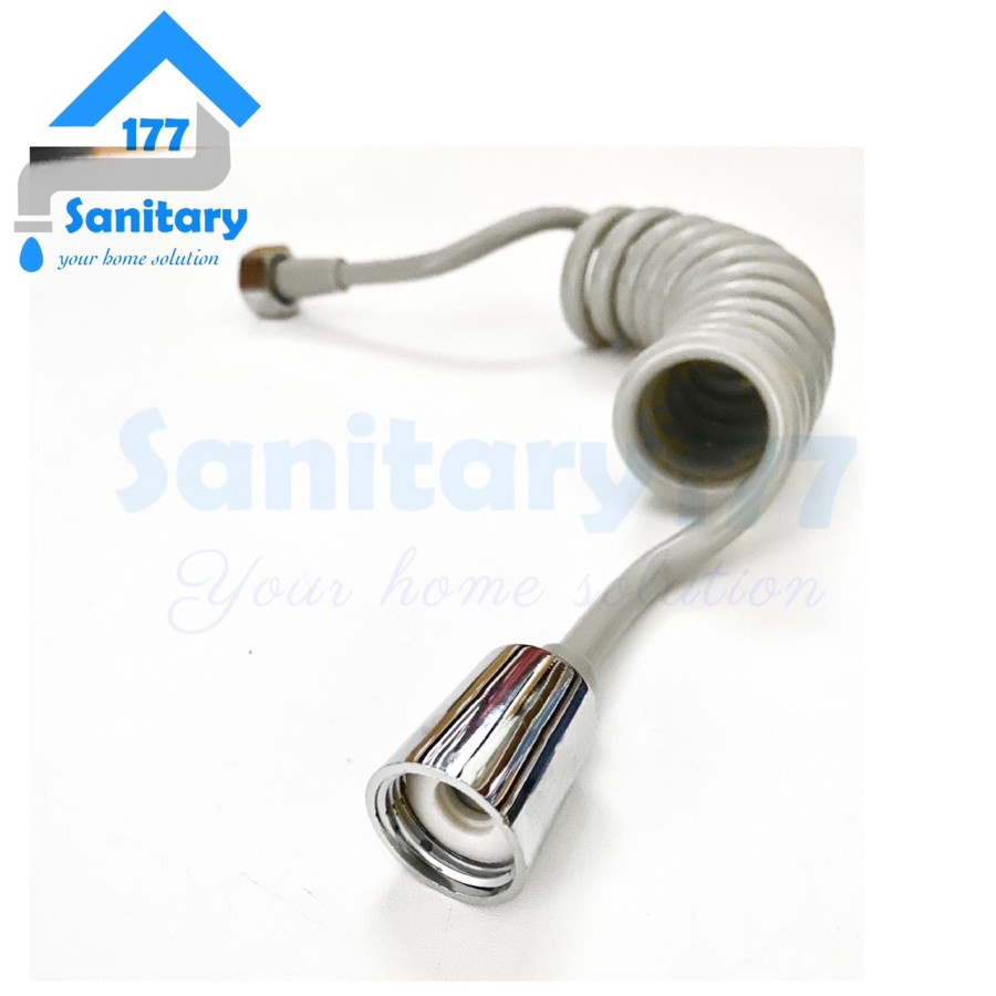 Selang shower Flexible telepon 150 cm ABU Grey- selang fleksibel mandi 1,5meter telephone spiral B32