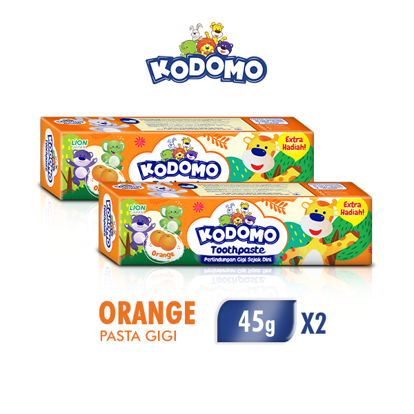 Kodomo Pasta Gigi Orange Tube 45 gr x2