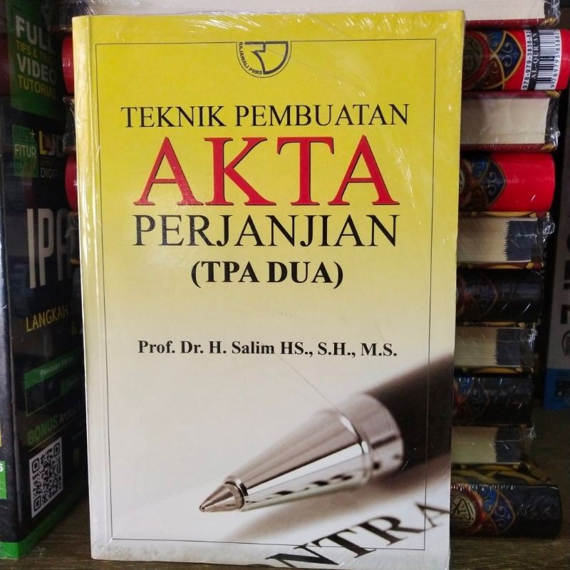 

Buku Teknik pemnuatan AKTA Perjanjian original terlaris dan termurah penerbit:Rajawali