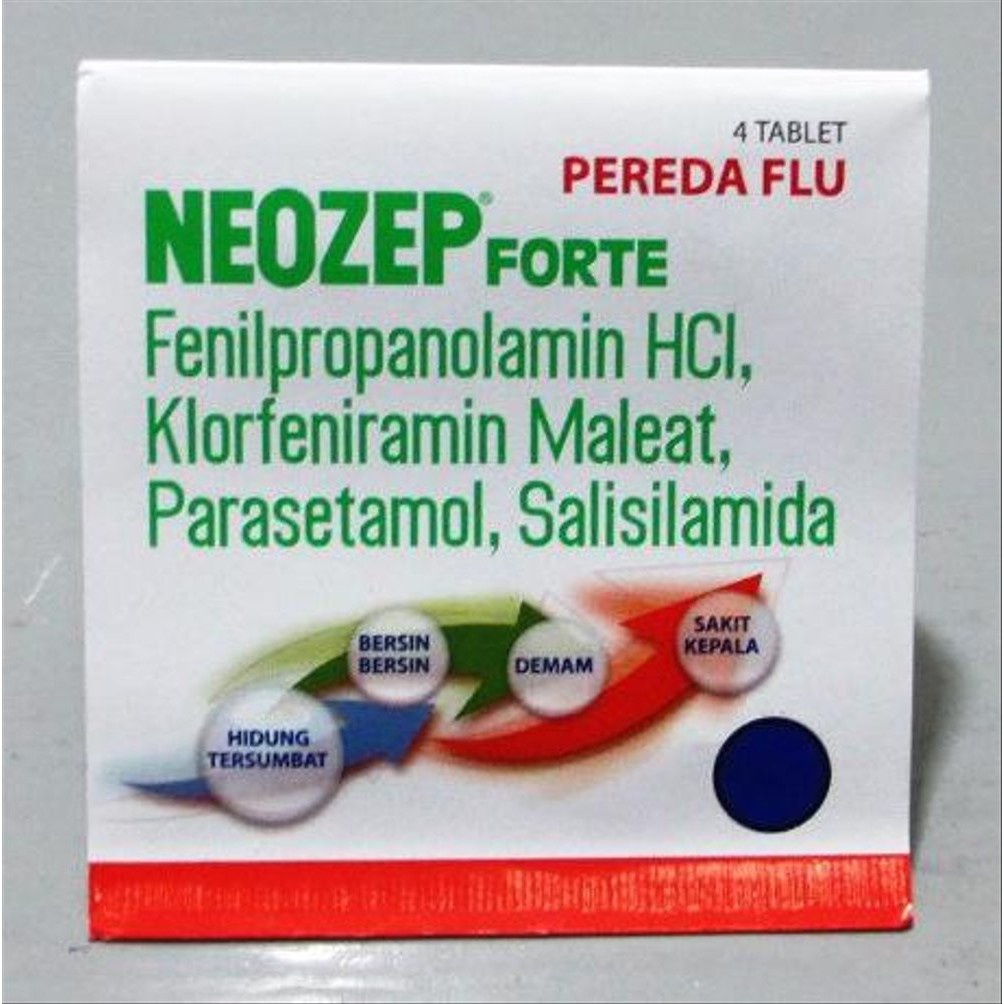 NEOZEP FORTE Strip 4 Tablet - Obat Pereda Flu Pilek Sakit Kepala