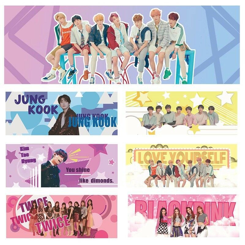 

( BTS ) Yo Yo Store TWICE BLACKPINK BTS LOVE YOURSELF Hang Up Poster Support Banner JUNGKOOK V New