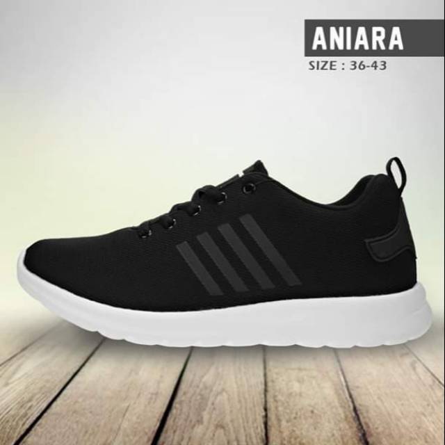 Sepatu tomkins unisex aniara black/white