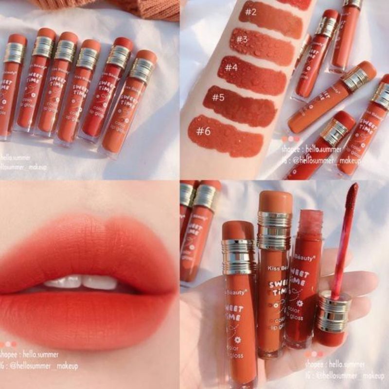 Medan Termurah Lipcream Lipsgloss lipstick lipstik Kiss Beauty Sweet Time Lip Gloss / Kiss Beauty Lipgloss