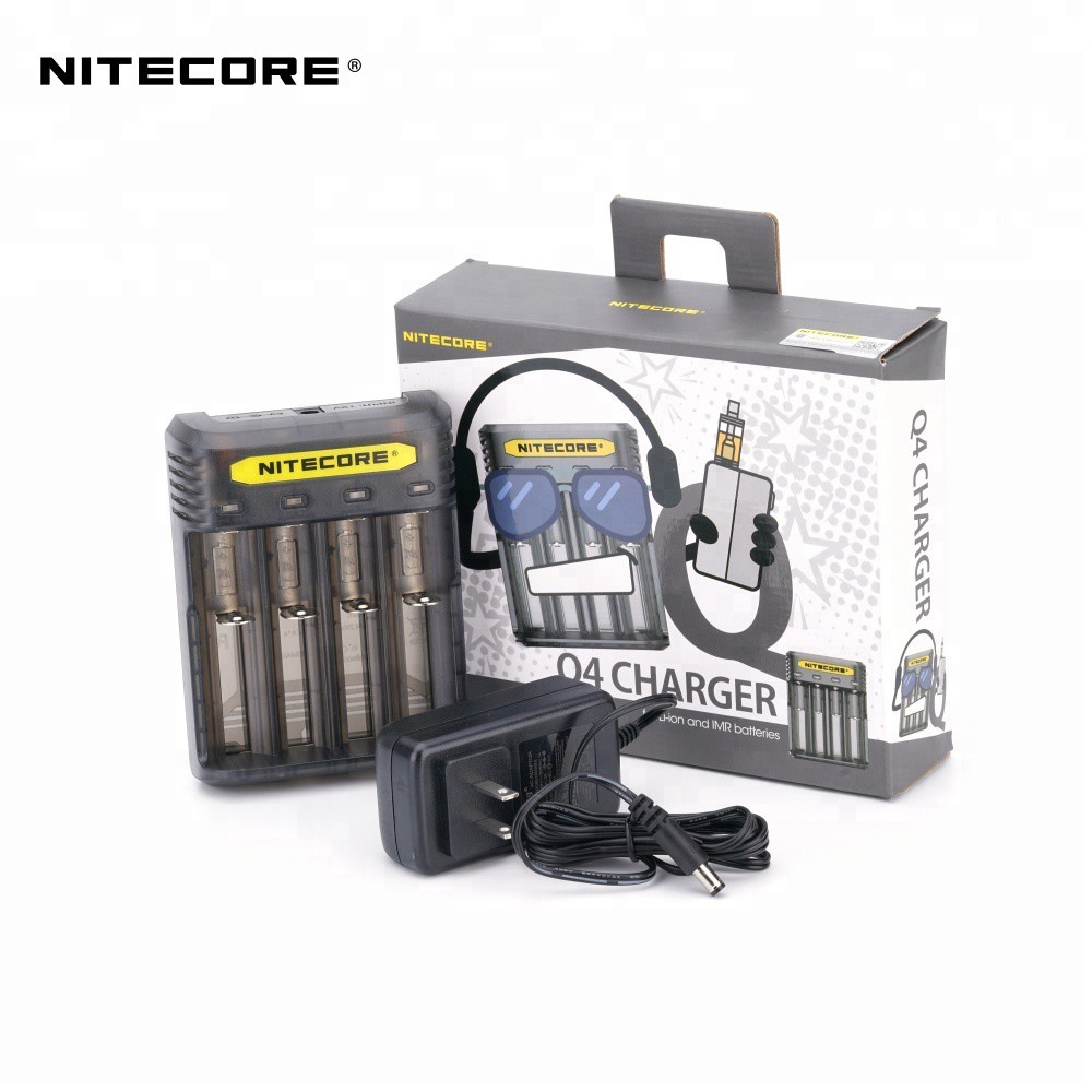 Nitecore Q4 Fast Charging Charger 4 slot vape vapor battery baterai Authentic Original