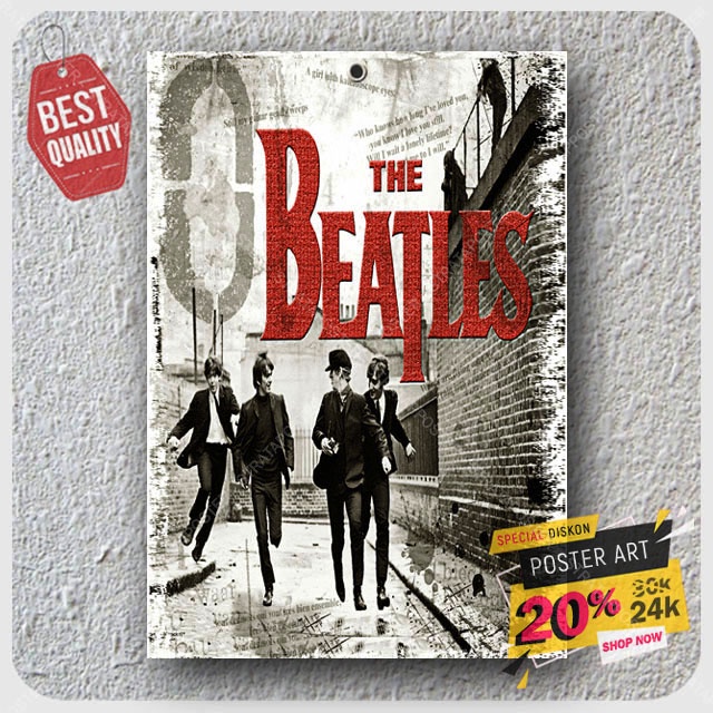 Poster the beatles - Hiasan dinding - Poster vintage - Poster - Pajangan dinding - Poster dinding - Dekorasi dinding - 203075STA